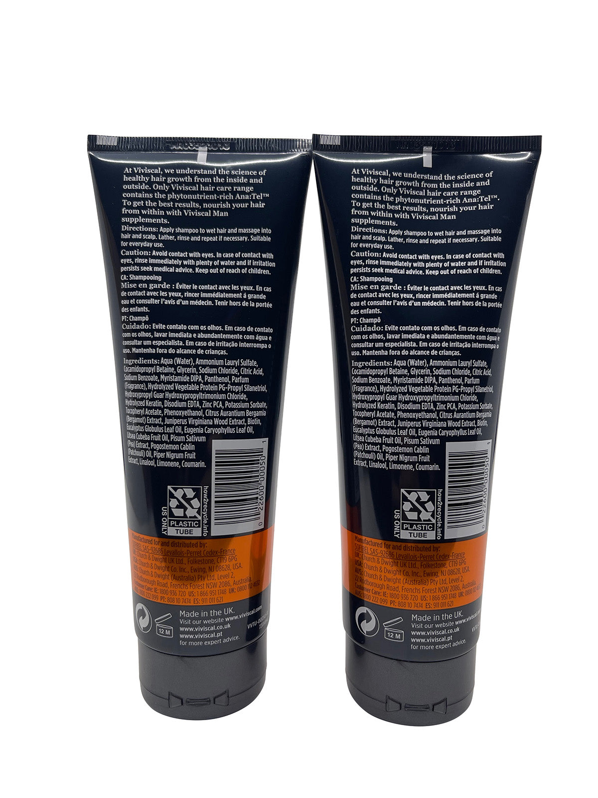 Viviscal Man Full Force Fortifying Shampoo 8.45 OZ Set of 2