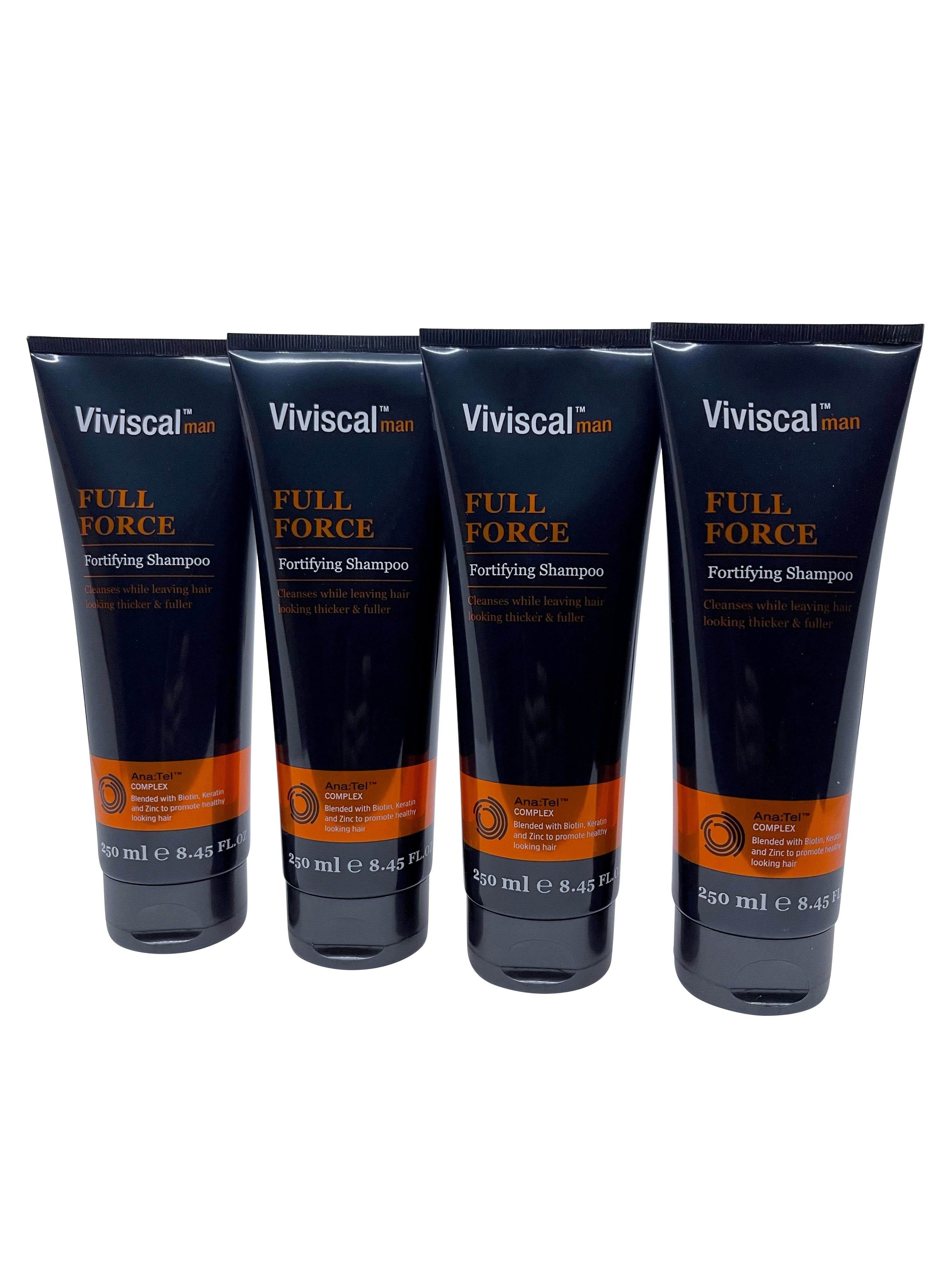 Viviscal Man Full Force Fortifying Shampoo 8.45 OZ Set of 4