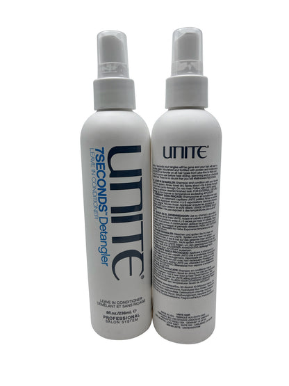 Unite 7 Seconds Detangler Leave in Conditioner 8 OZ Set of 2