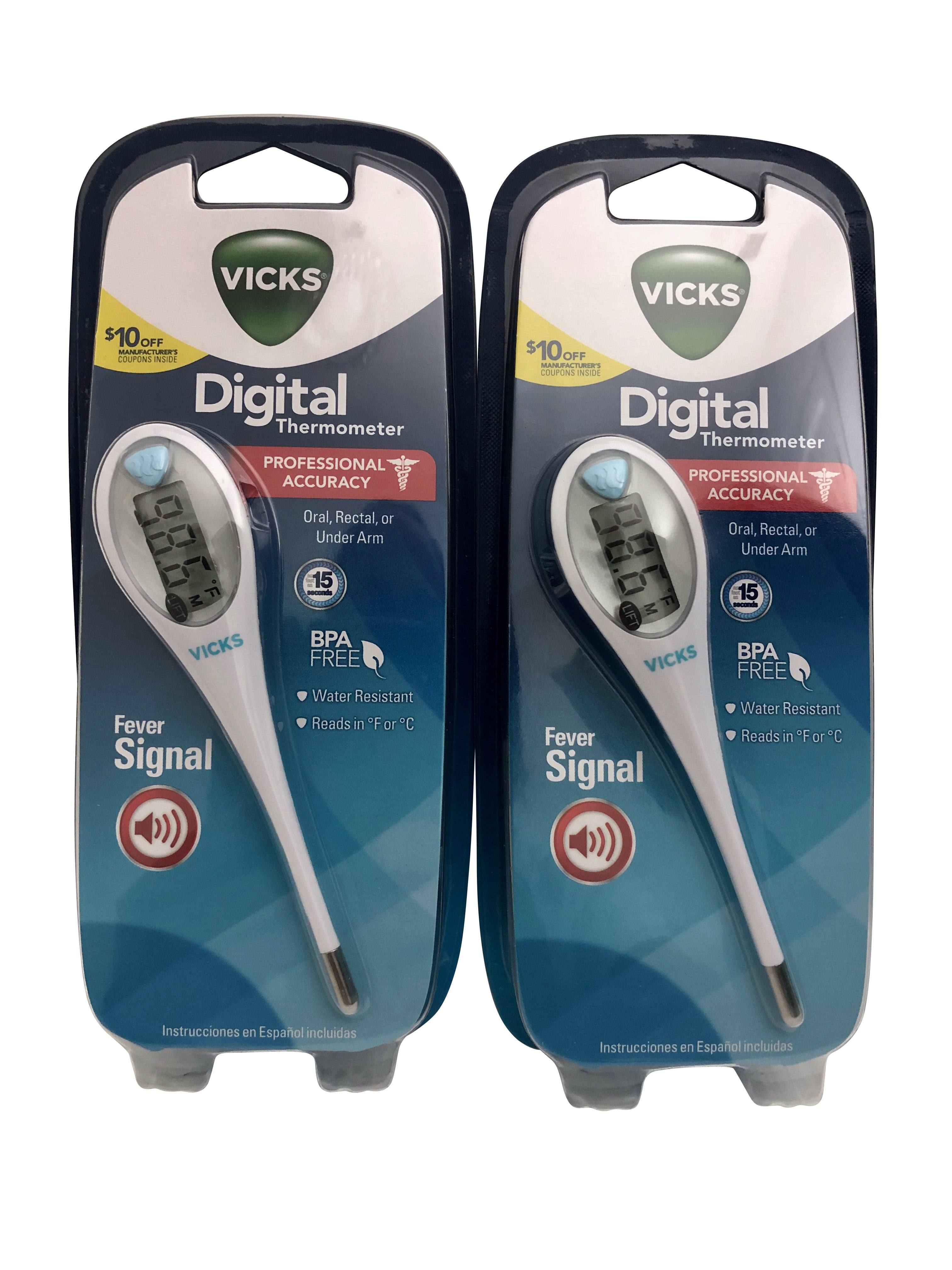 Vicks Digital Thermometer with Fever Alert Set of 2