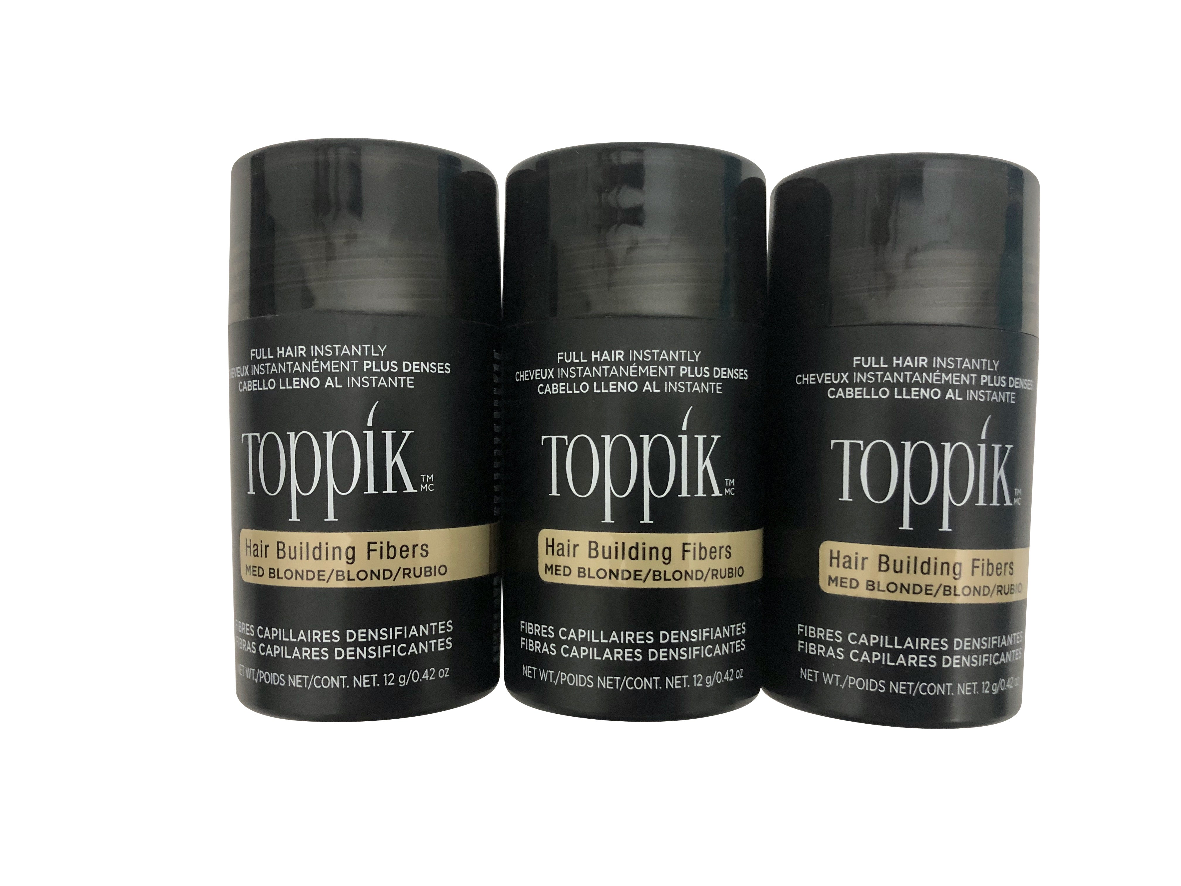 Toppik Hair Building Fibers Medium Blonde Trio 0.42 OZ Each