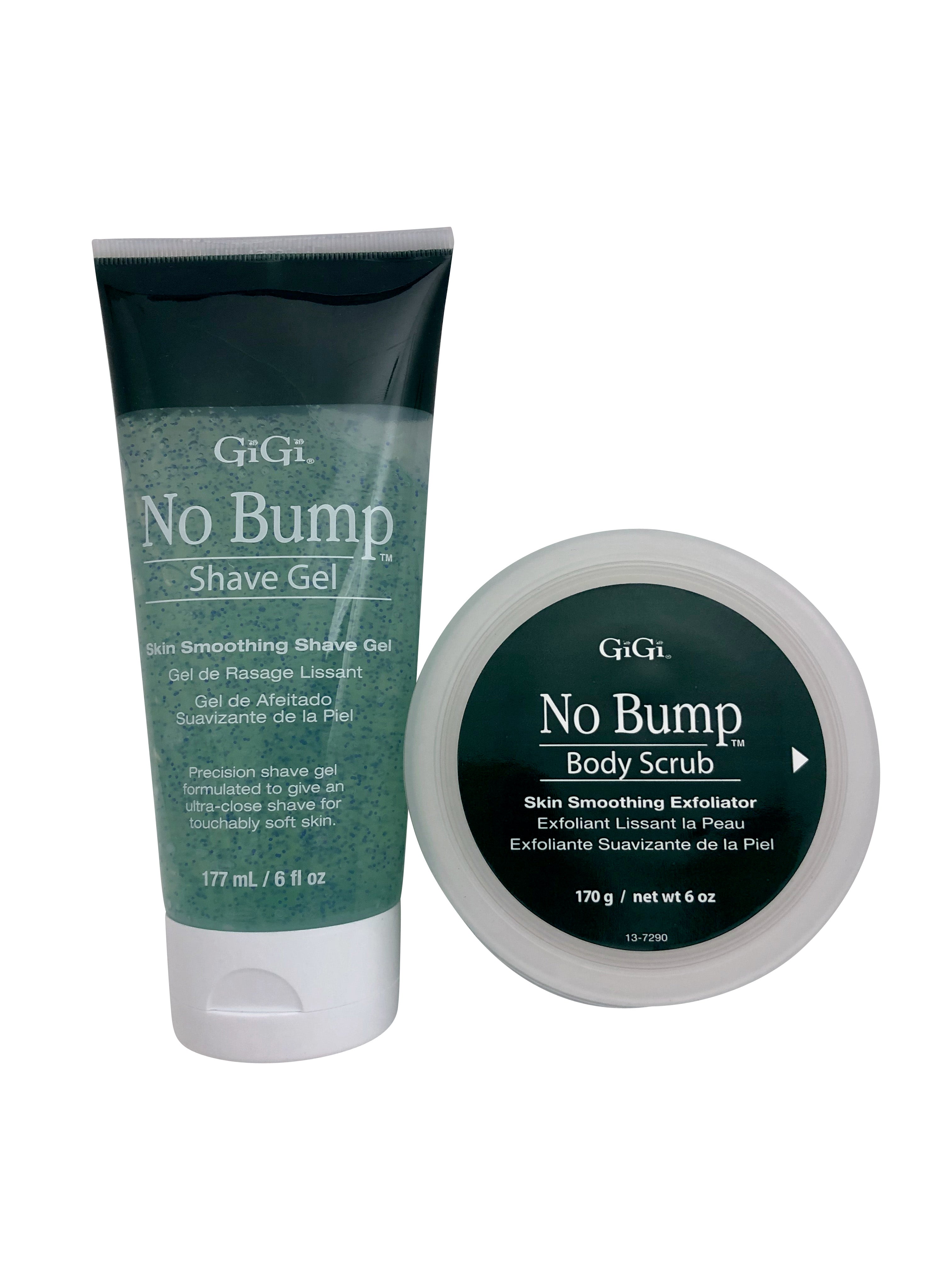 GiGi No Bump Shave Gel 6 OZ & No Bump Body Scrub 6 OZ