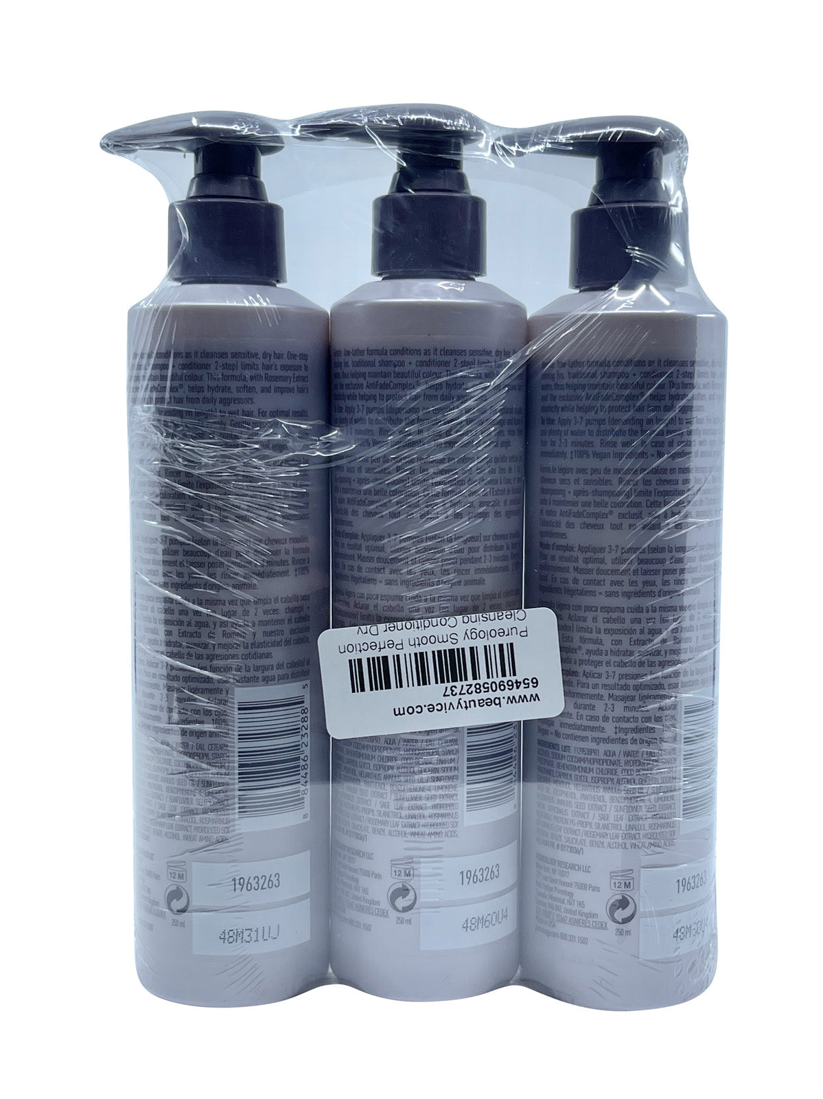 Pureology Smooth Perfection Cleansing Conditioner Dry Color Treated Hair 8.5 OZ Set of 3