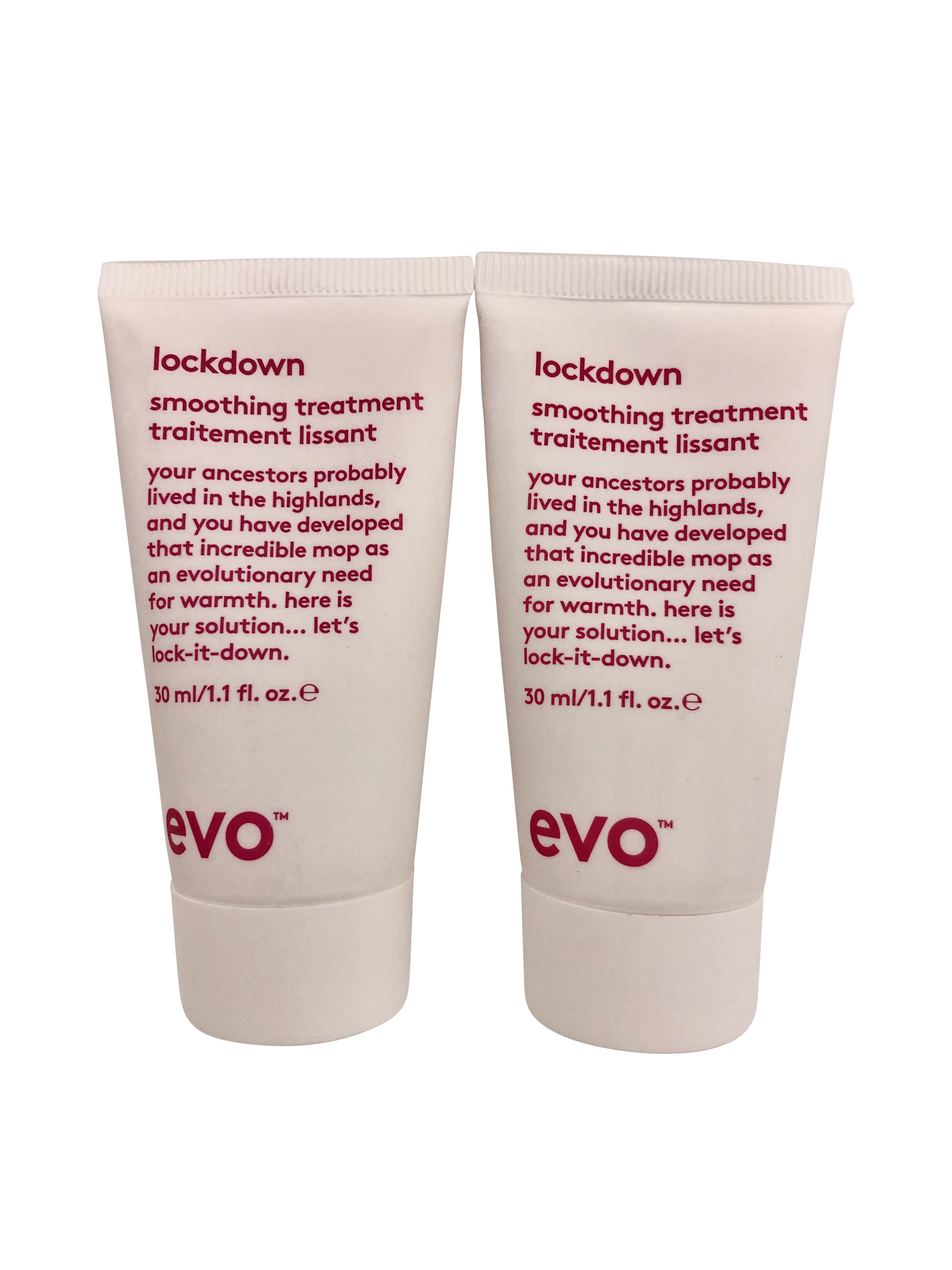 evo Lockdown Leave in Smoothing Treatment DUO 1.1 OZ Each