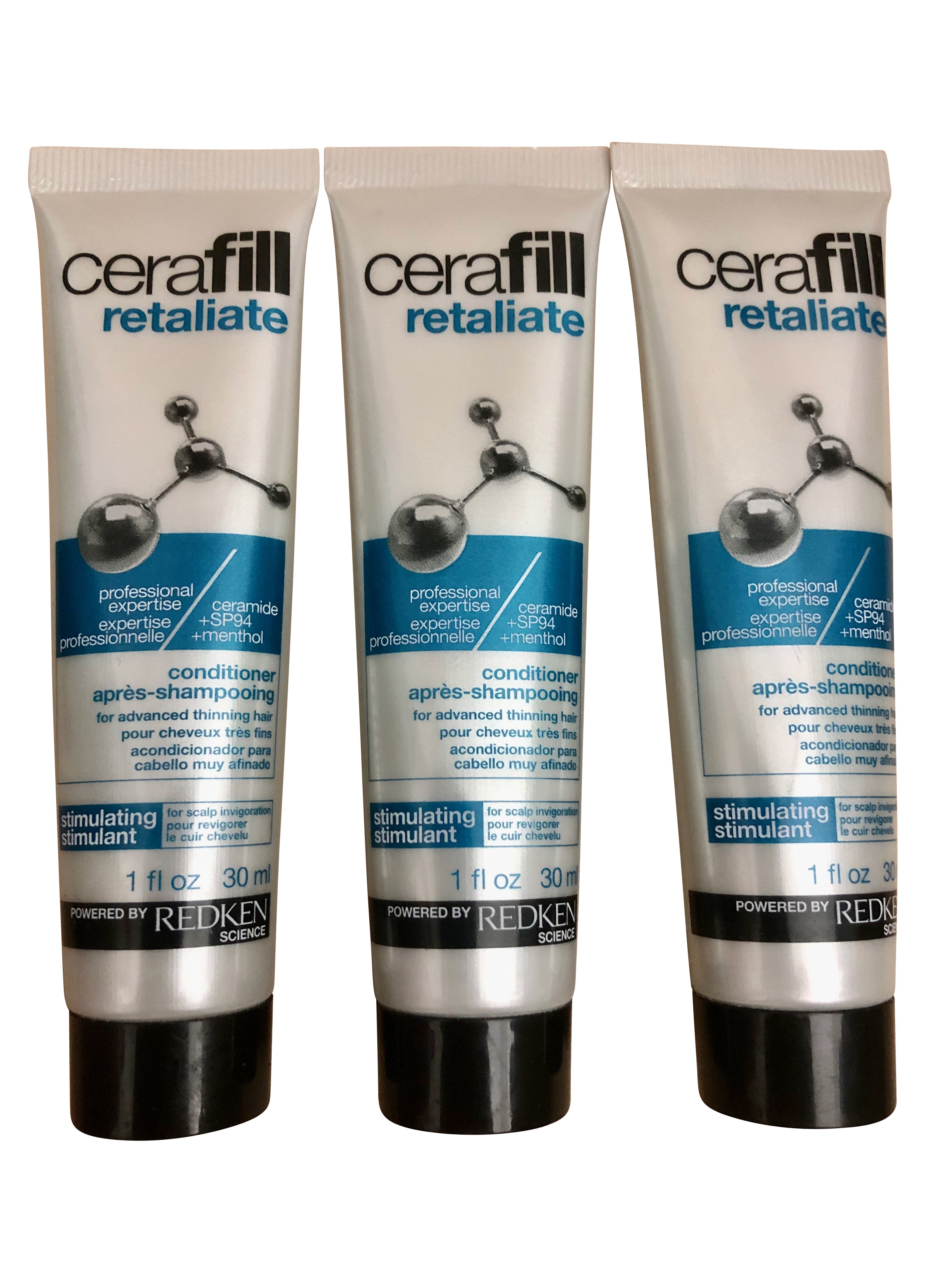 Redken Cerafill Retaliate Conditioner 1 OZ Travel Set of 3