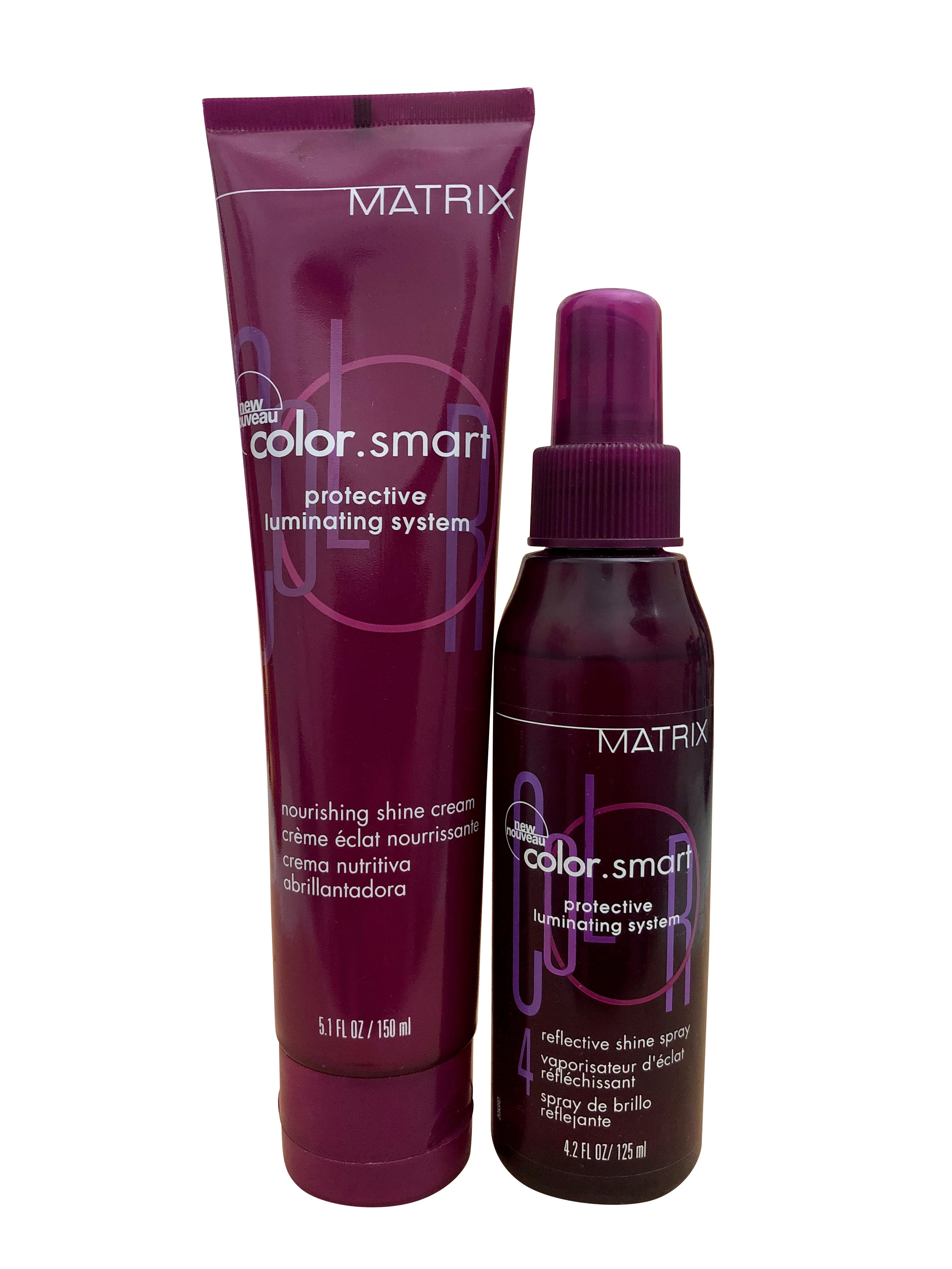 Matrix Color Smart Reflective Shine Spray 4.2 OZ & Nourishing Cream 5.1 OZ Set