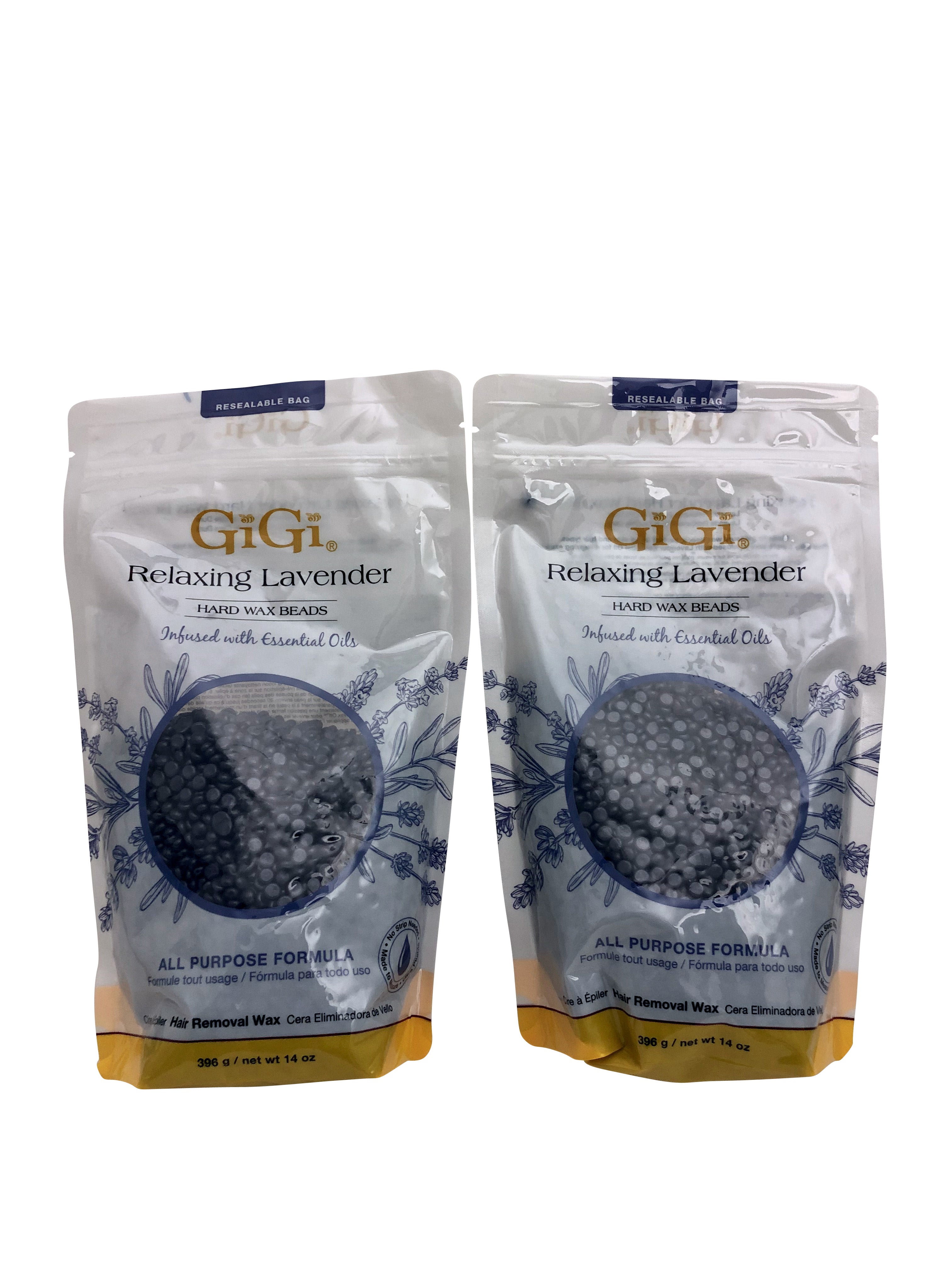 GiGi Relaxing Lavender Hard Wax Beads 14 OZ Pack of 2