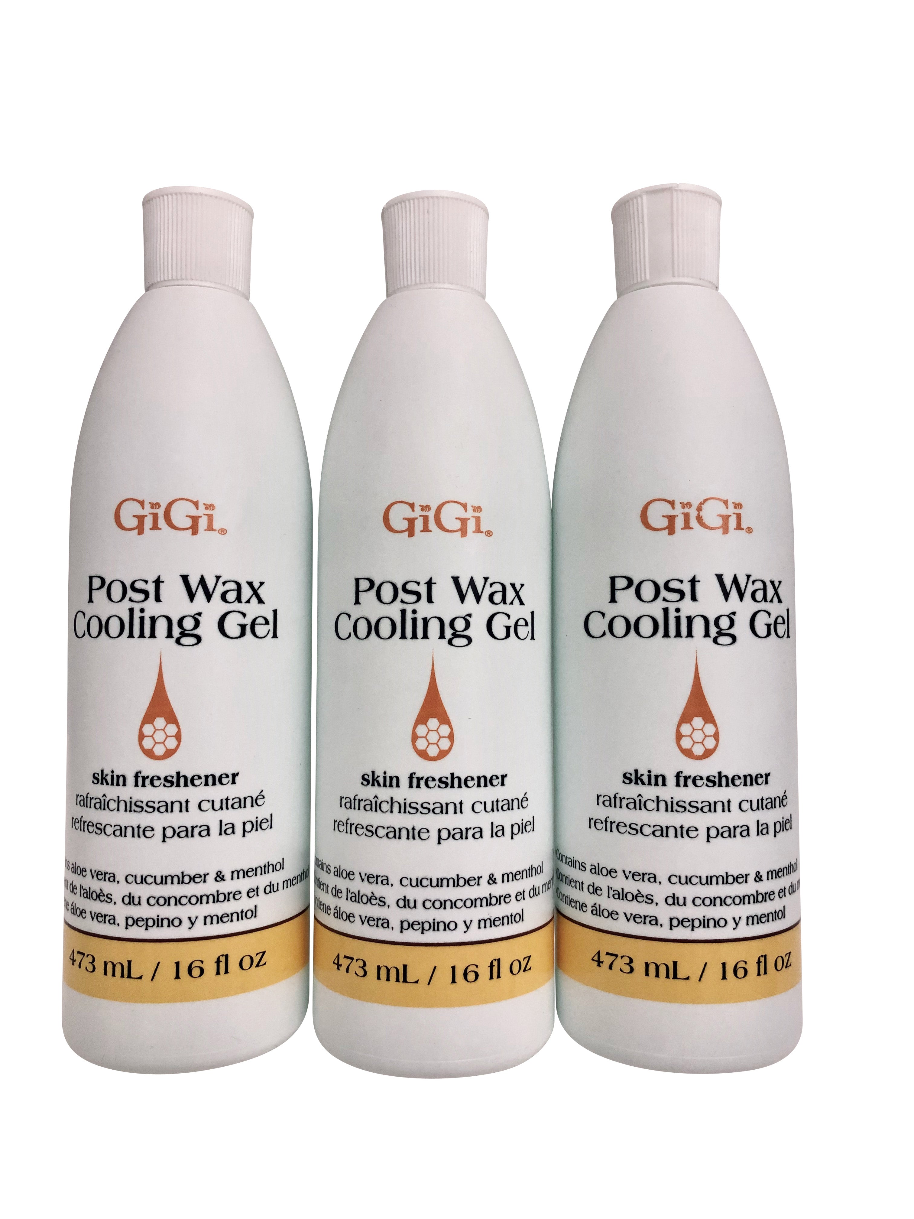 GiGi Post Wax Cooling Gel Skin Refresher 16 OZ Pack of 3