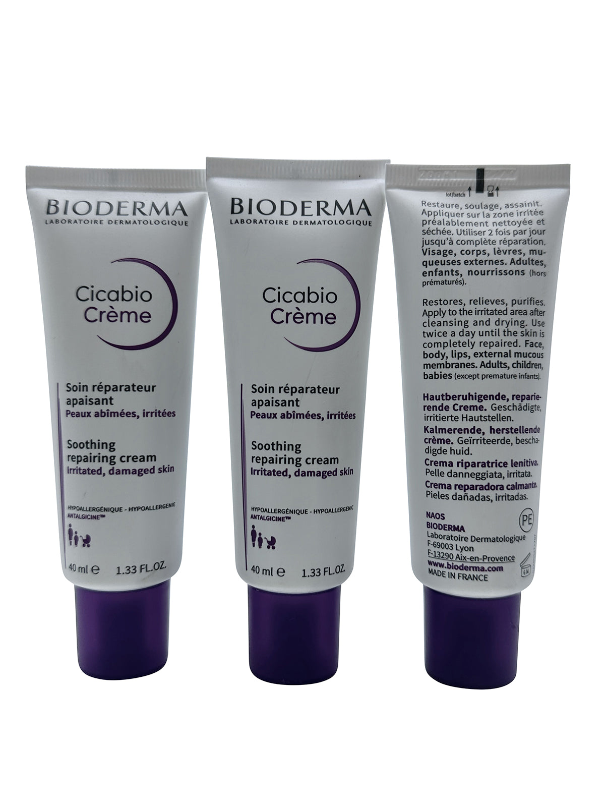 Bioderma Cicabo Cream Soothing Repairing Cream 1.33 OZ Set of 3