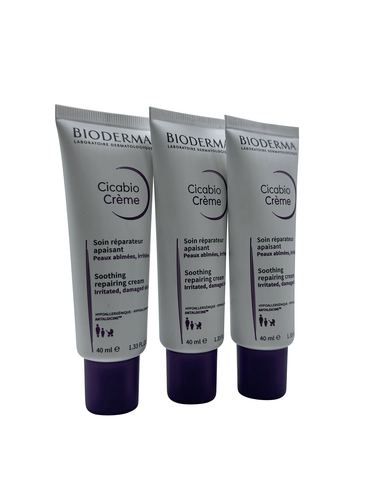 Bioderma Cicabo Cream Soothing Repairing Cream 1.33 OZ Set of 3