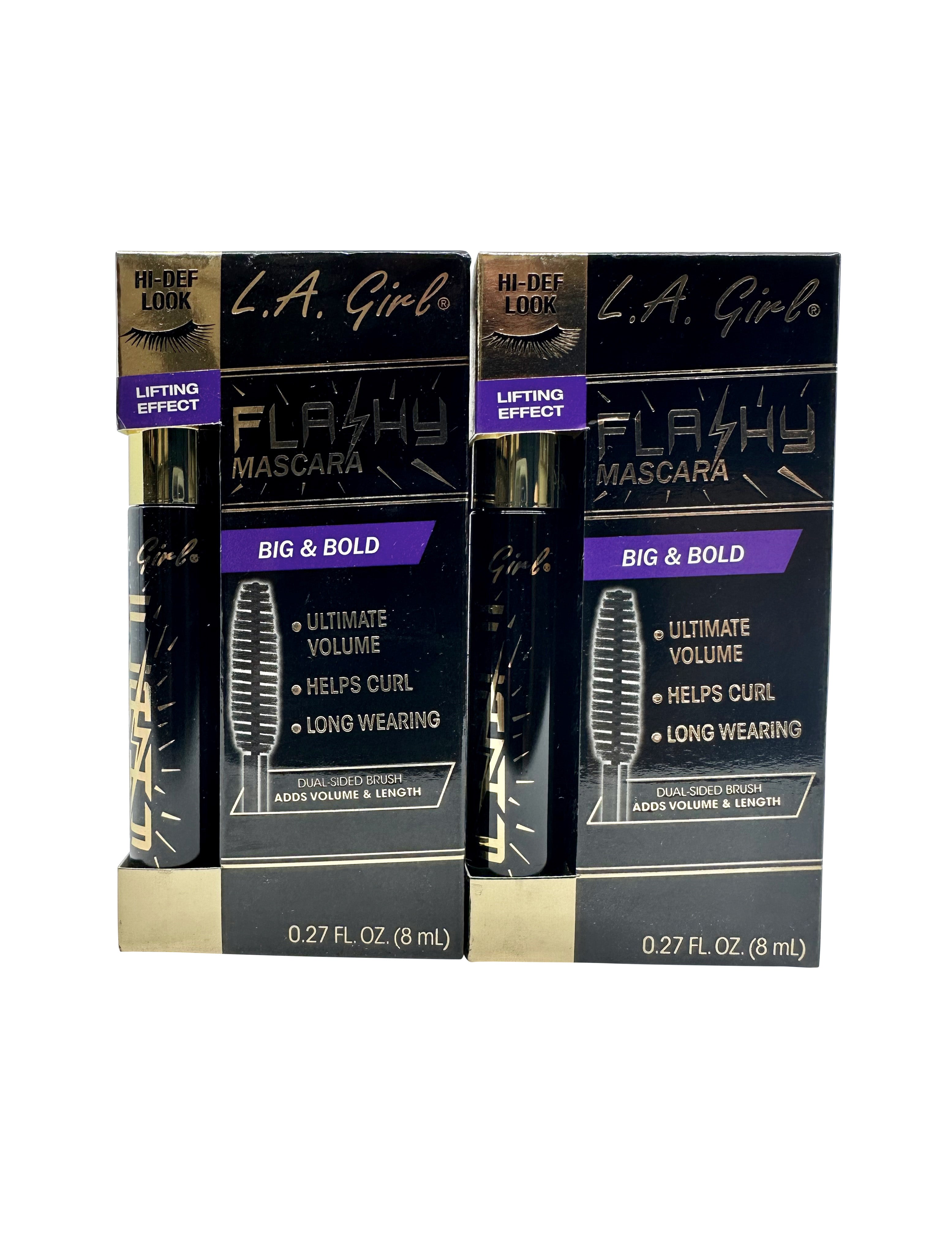 L.A. Girl Flashy Big & Bold Mascara Jet Black 0.27 OZ Set of 2