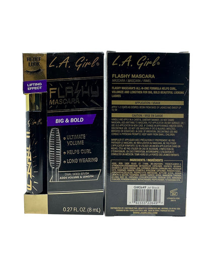 L.A. Girl Flashy Big & Bold Mascara Jet Black 0.27 OZ Set of 2