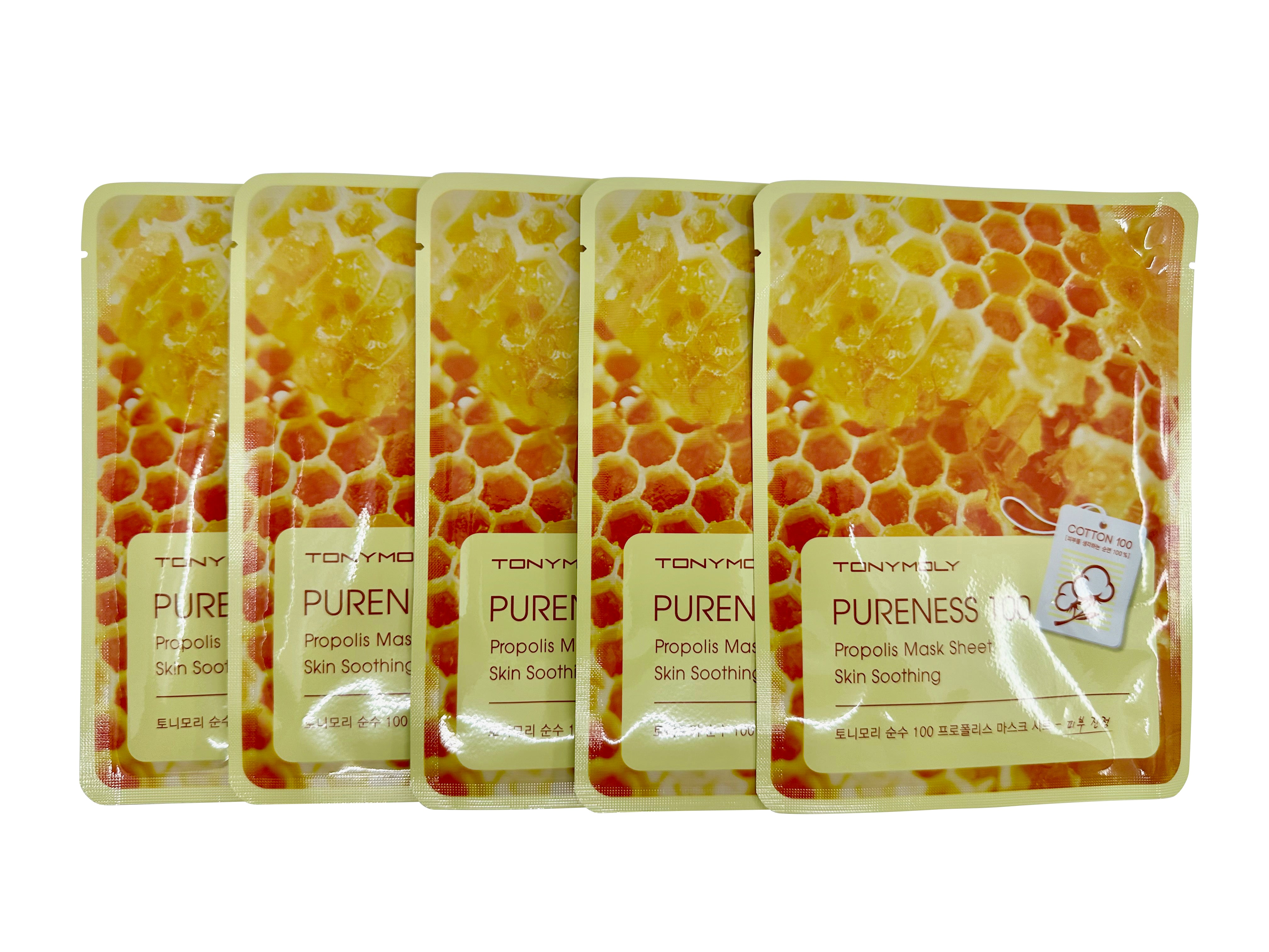 TonyMoly Pureness 100 Propolis Skin Nourishing Mask Sheet Set of 5