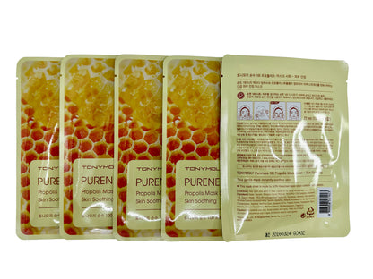 TonyMoly Pureness 100 Propolis Skin Nourishing Mask Sheet Set of 5