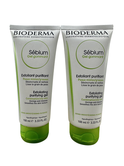 Bioderma Sebium Exfoliating Purifying Gel 3.33 OZ Set of 2