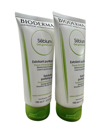 Bioderma Sebium Exfoliating Purifying Gel 3.33 OZ Set of 2