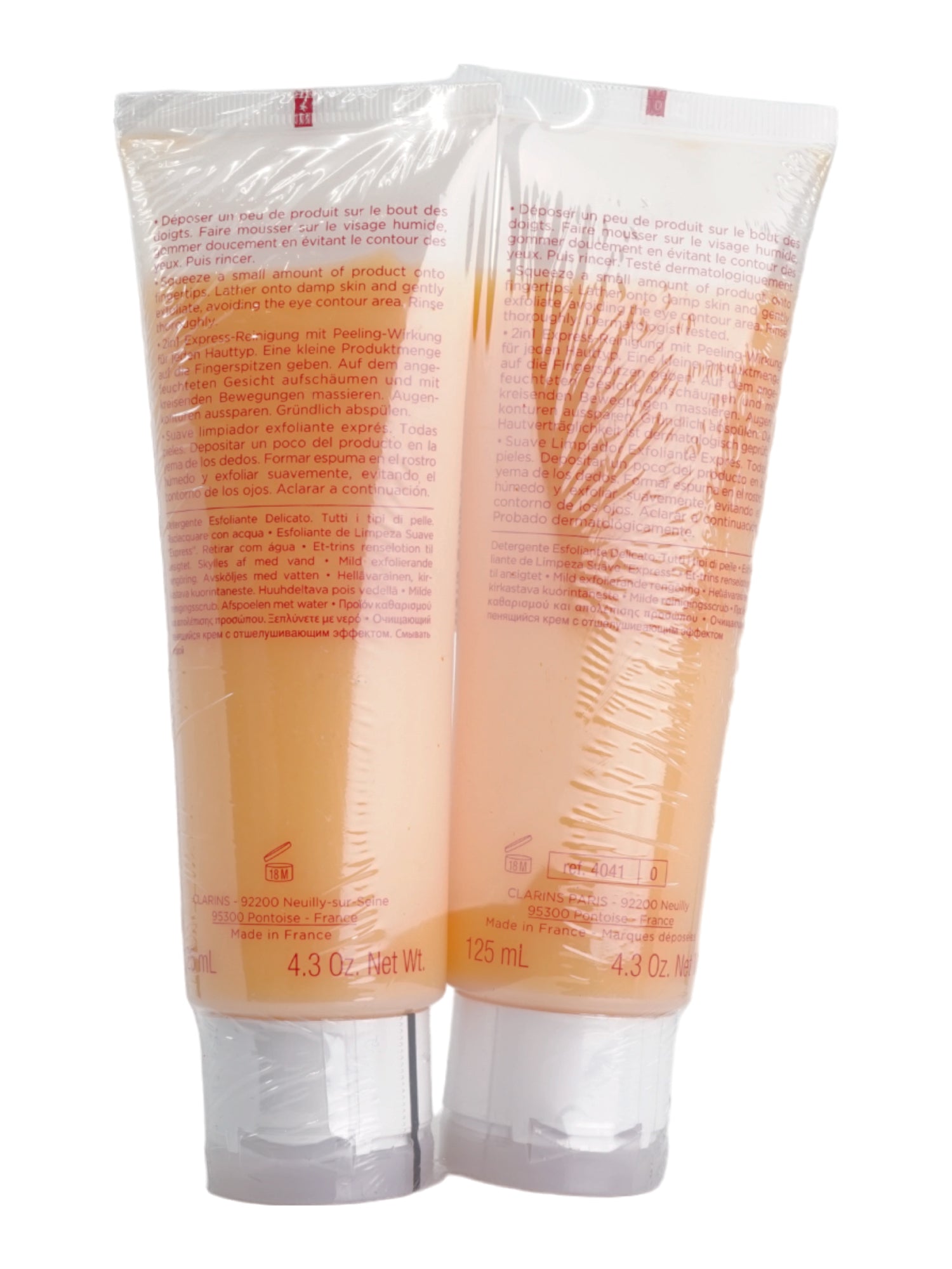 Clarins One Step Gentle Exfoliating Cleanser Orange Extract 4.3 OZ Set of 2