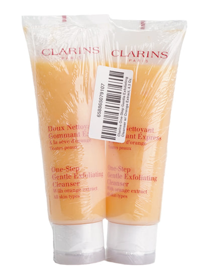 Clarins One Step Gentle Exfoliating Cleanser Orange Extract 4.3 OZ Set of 2