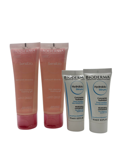 Bioderma Sensibio Mild Cleansing 1.5 OZ & Hudrabio Serum 0.05 OZ Set