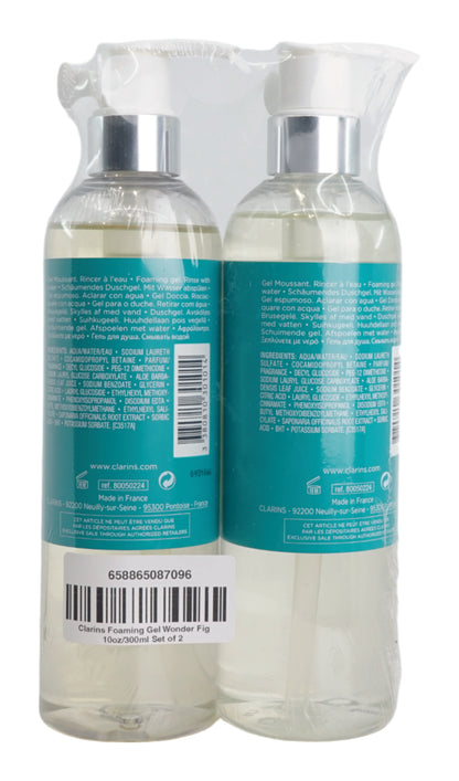 Clarins Wonder Fig Foaming Gel All Skin Types 10 OZ Set of 2