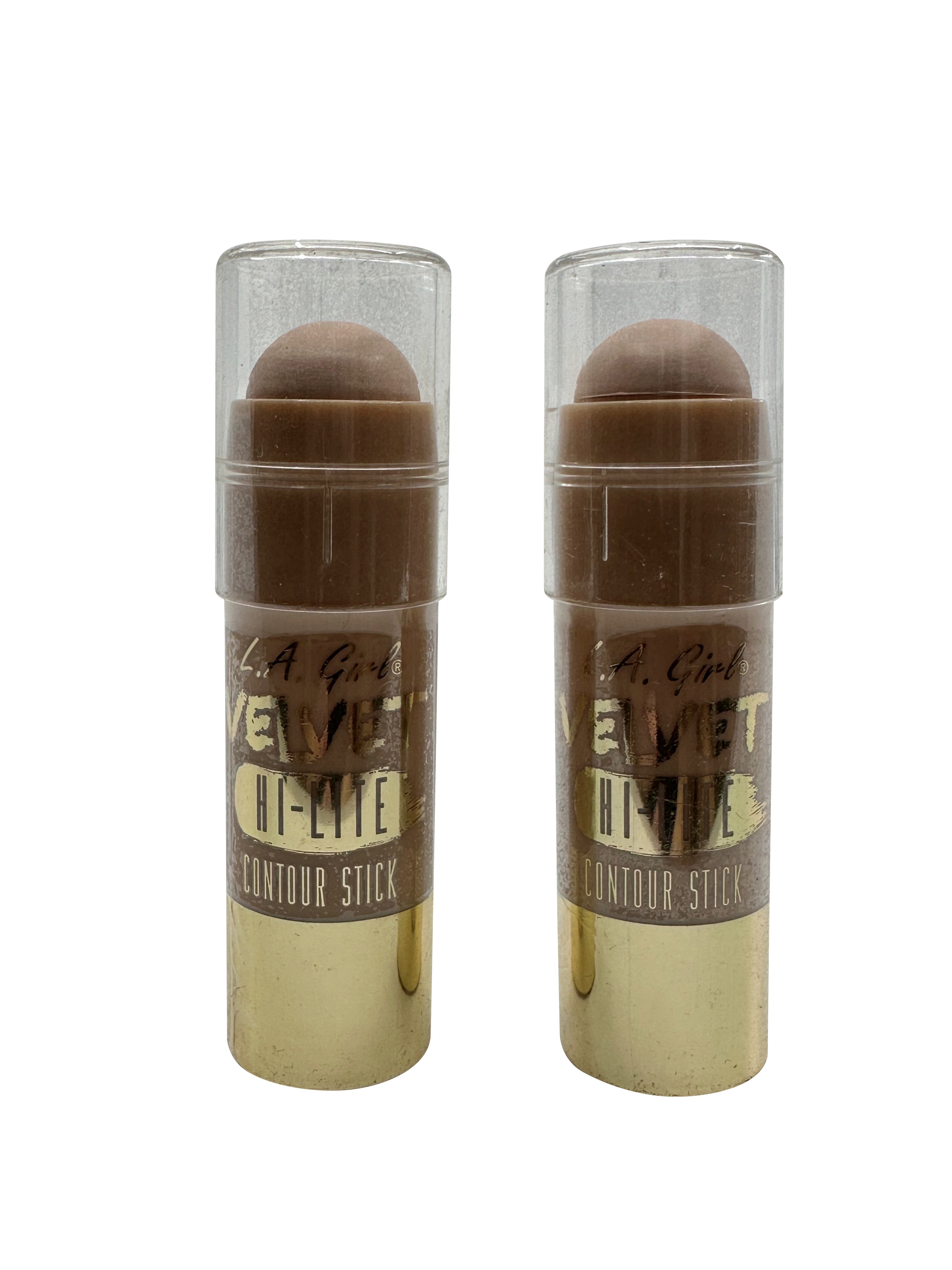 L.A. Girl Velvet Hi Lite Contour Stick Cashmere 0.2 OZ Set of 2