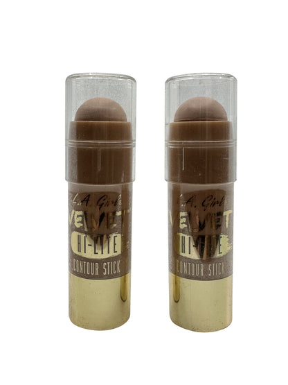 L.A. Girl Velvet Hi Lite Contour Stick Cashmere 0.2 OZ Set of 2