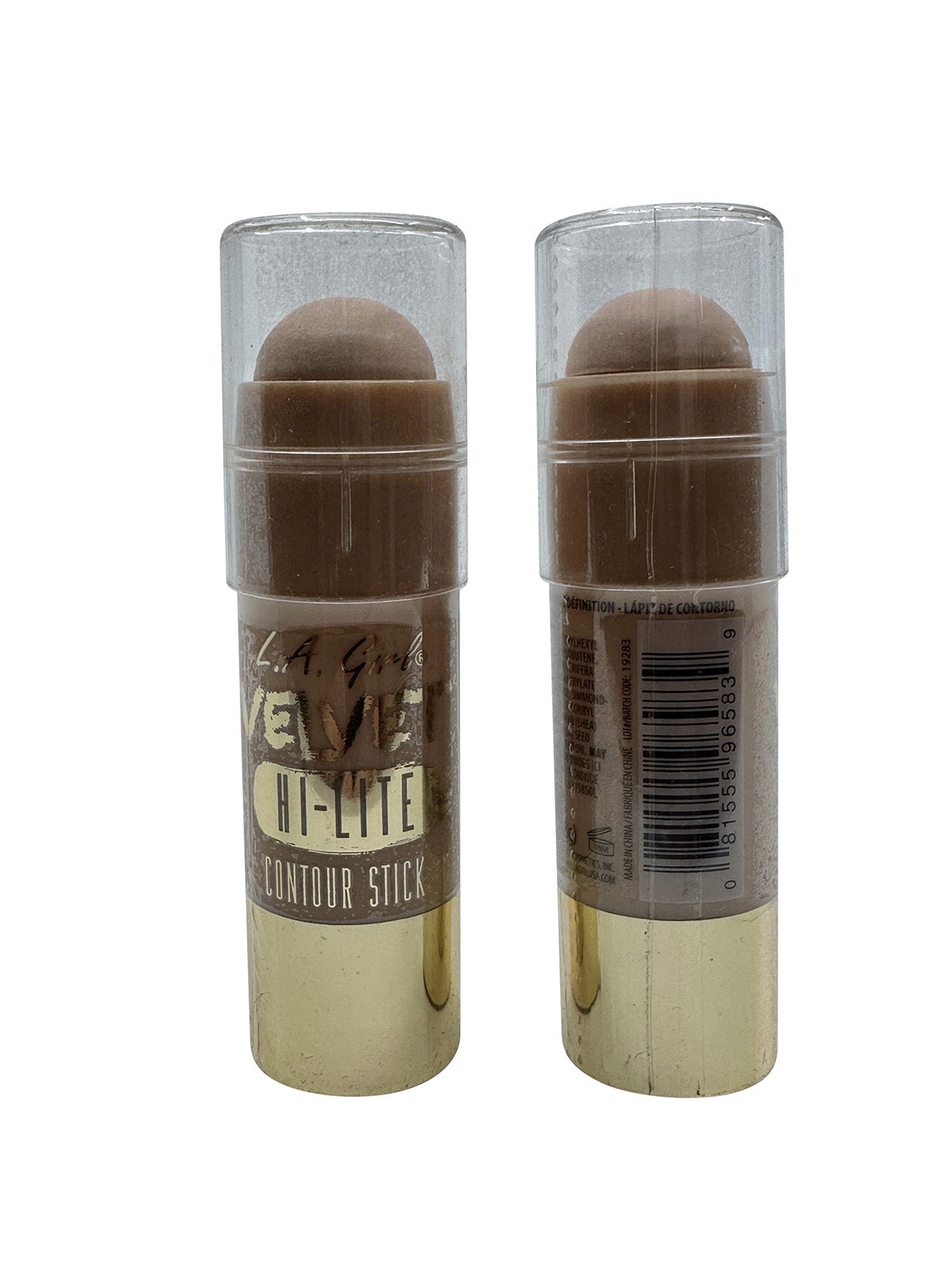 L.A. Girl Velvet Hi Lite Contour Stick Cashmere 0.2 OZ Set of 2