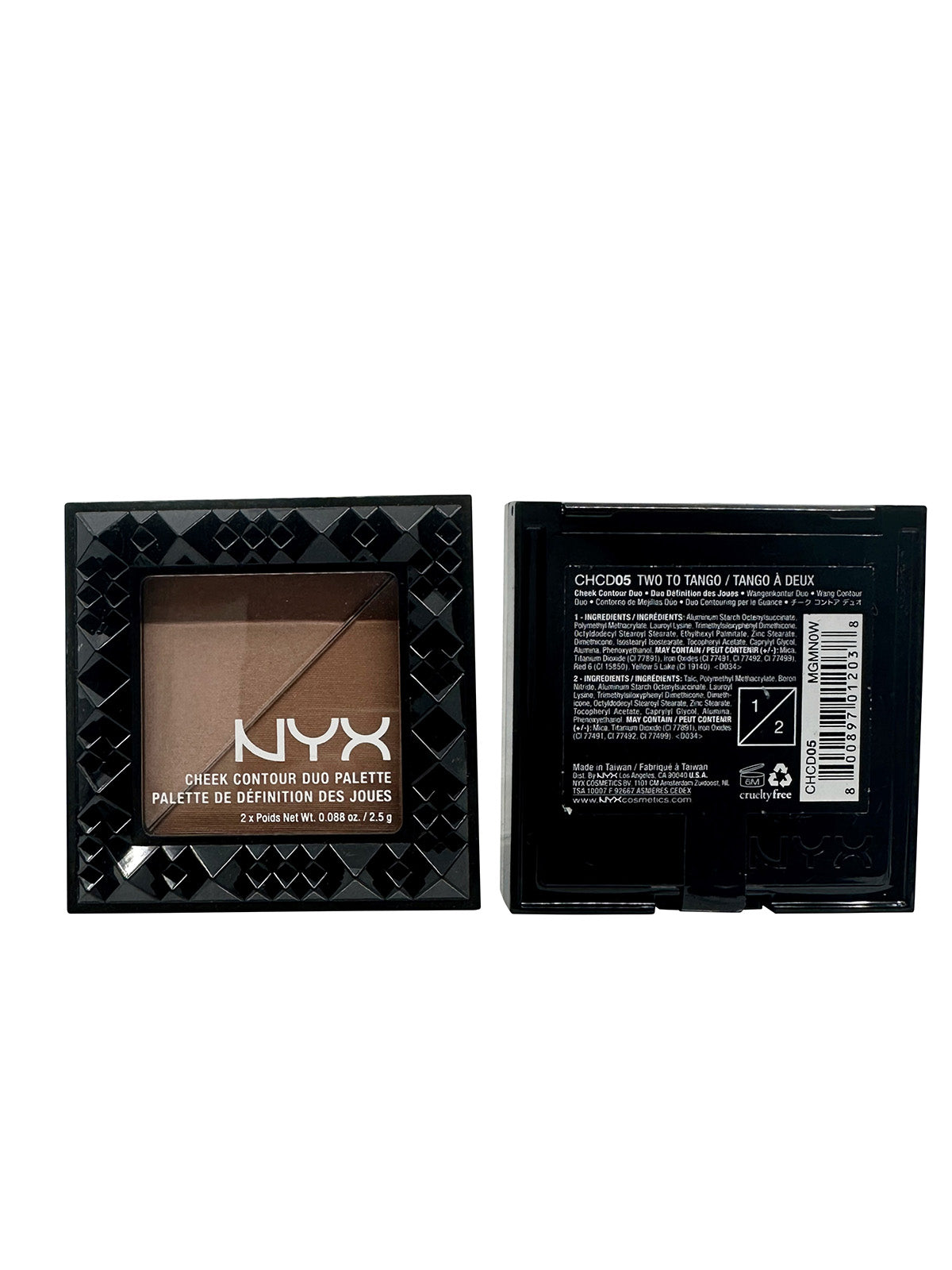 NYX Cheek Contour Duo Palette Two to Tango 0.17 OZ Set of 2