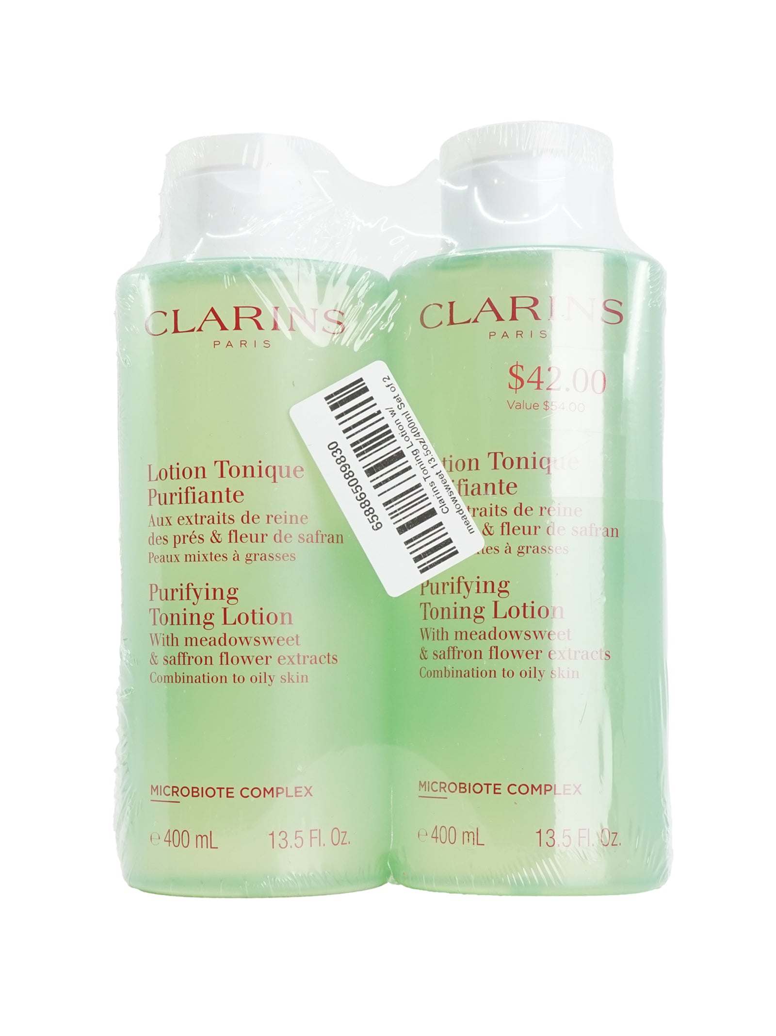 Clarins Purifying Toning Lotion Combination & Oily Skin 13.5 OZ Set of 2