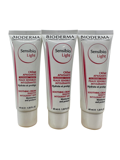 Bioderma Sensibio Light Soothing Cream 1.33 OZ set of 3