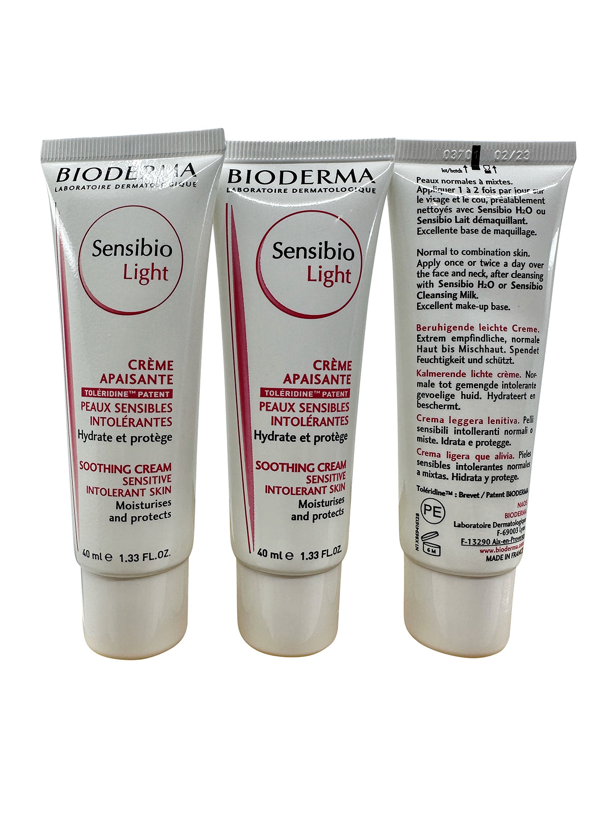 Bioderma Sensibio Light Soothing Cream 1.33 OZ set of 3