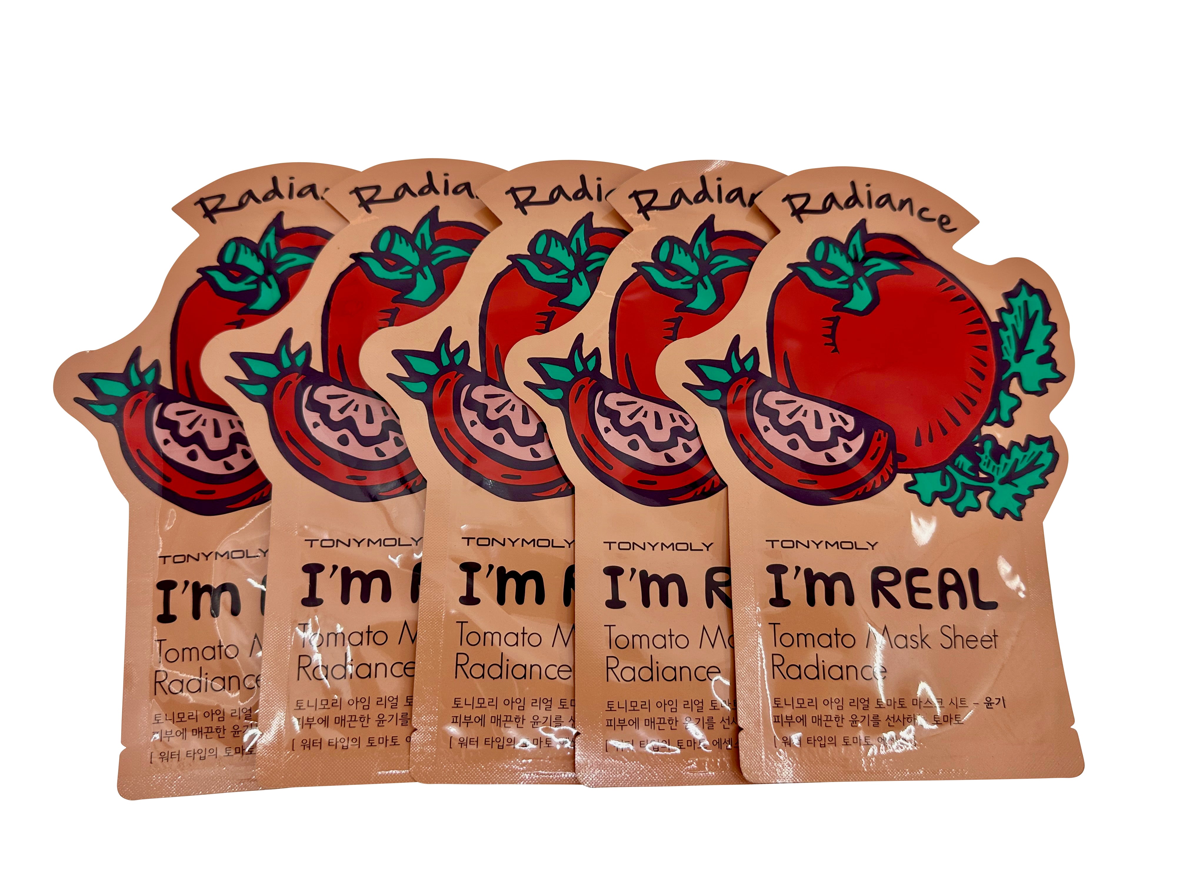 TonyMoly I'M Real Radiance Tomato Mask Sheet Set of 5