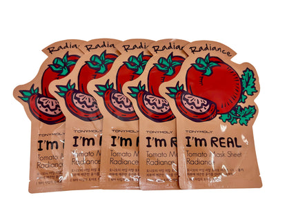 TonyMoly I'M Real Radiance Tomato Mask Sheet Set of 5