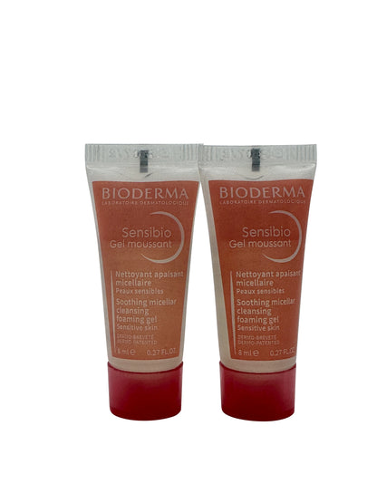 Bioderma Sensibio Mild Cleansing Foaming Gel Sensitive Skin 0.27 OZ Set of 2