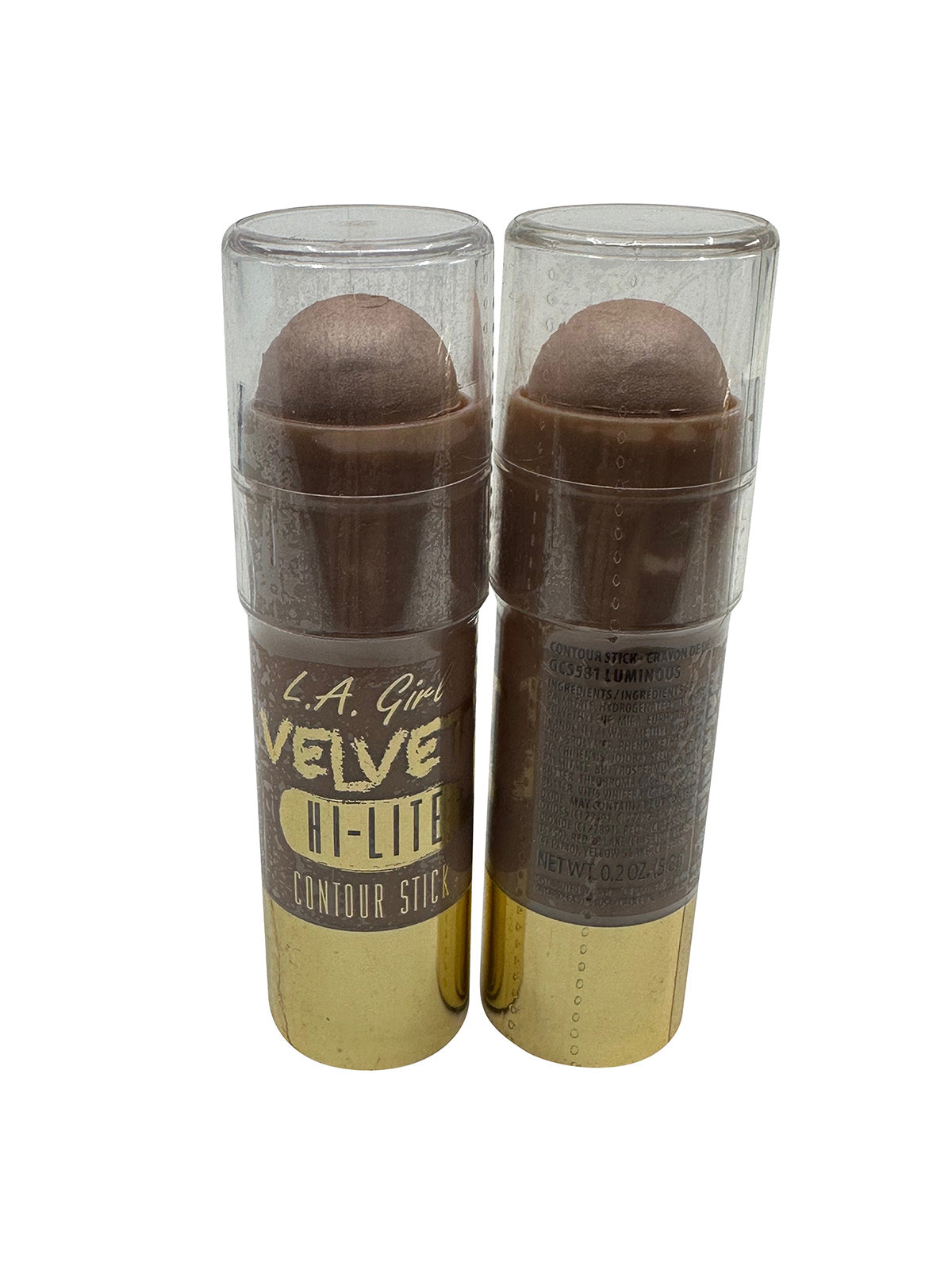 L.A. Girl Velvet Hi Lite Contour Stick Luminous 0.2 OZ Set of 2