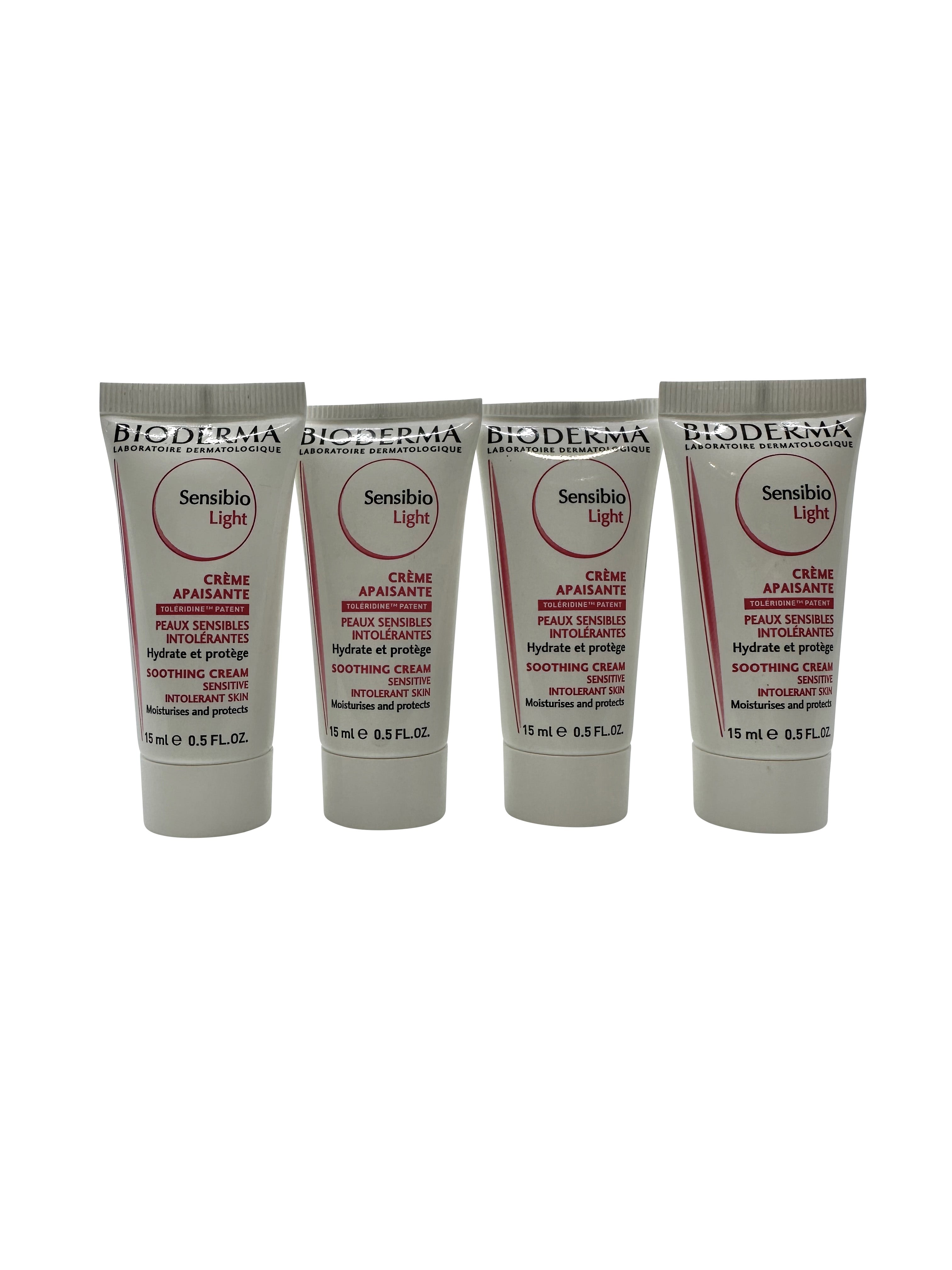 Bioderma Sensibio Light Soothing Cream 0.5 OZ Set of 4 Travel Size