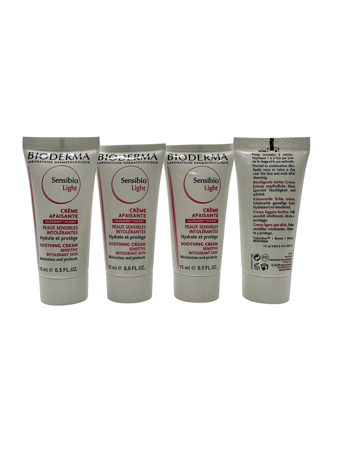 Bioderma Sensibio Light Soothing Cream 0.5 OZ Set of 4 Travel Size