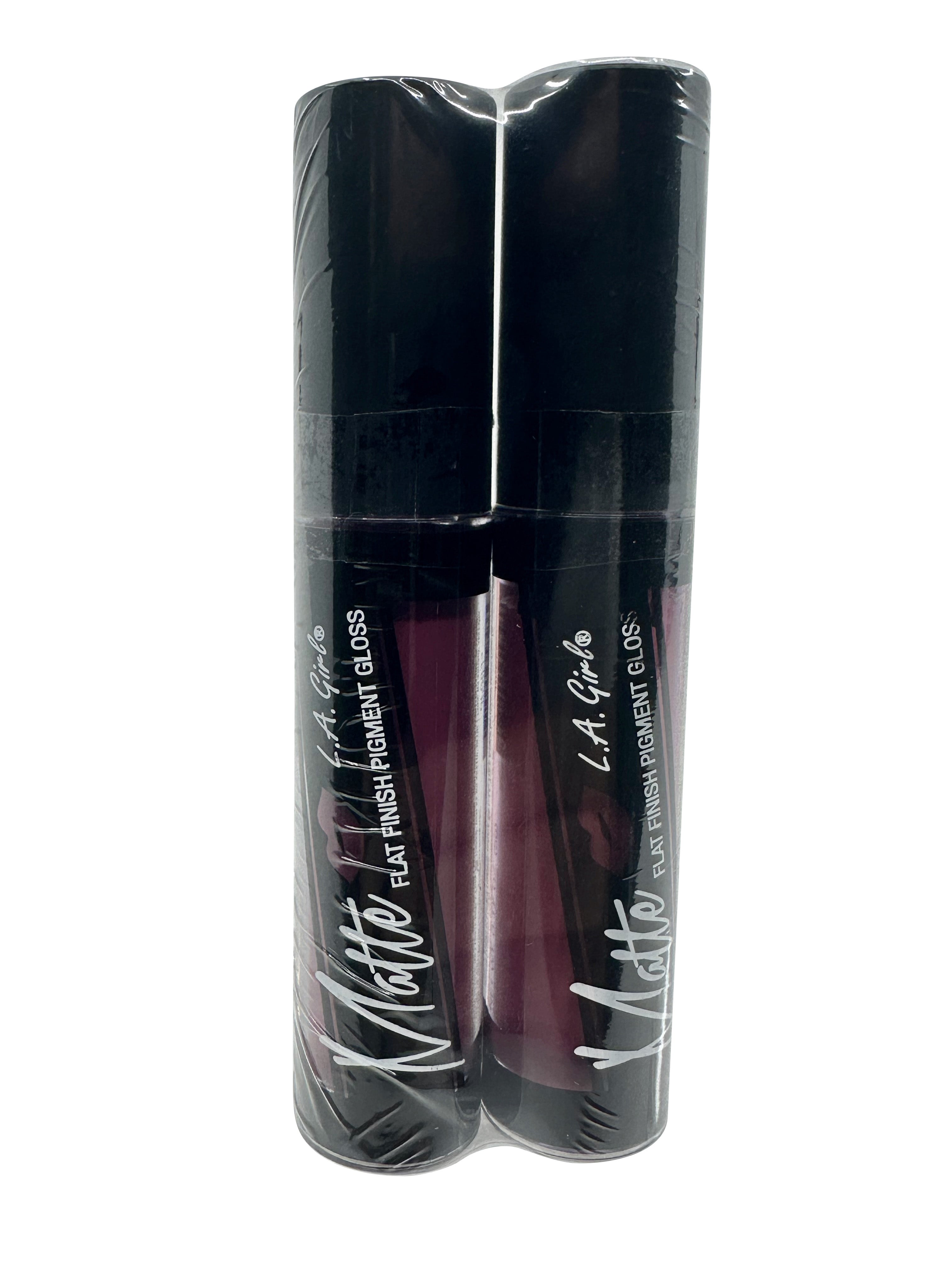 L.A. Girl Matte Flat Finish Pigment Gloss GLG843 Rebel 0.17 OZ Set of 2