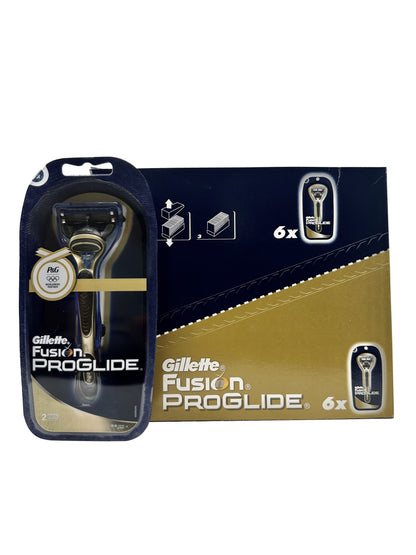 Gillette Fusion ProGlide Razor Olympic Gold Edition 6 Pack