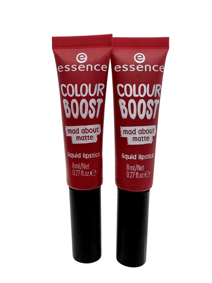 Essence Colour Boost Mad About Matte Liquid Lipstick 07 Seeing Red 0.27 OZ DUO