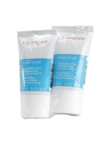 Clarins Fresh Scrub Refreshing Cream Scrub 0.4 OZ Set of 2