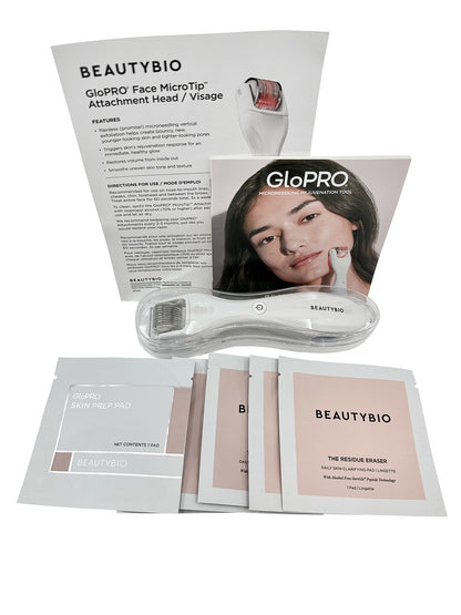 Beautybio GloPro Regeneration Tool White with 5 Residue Eraser & 1 Skin Prep Pad