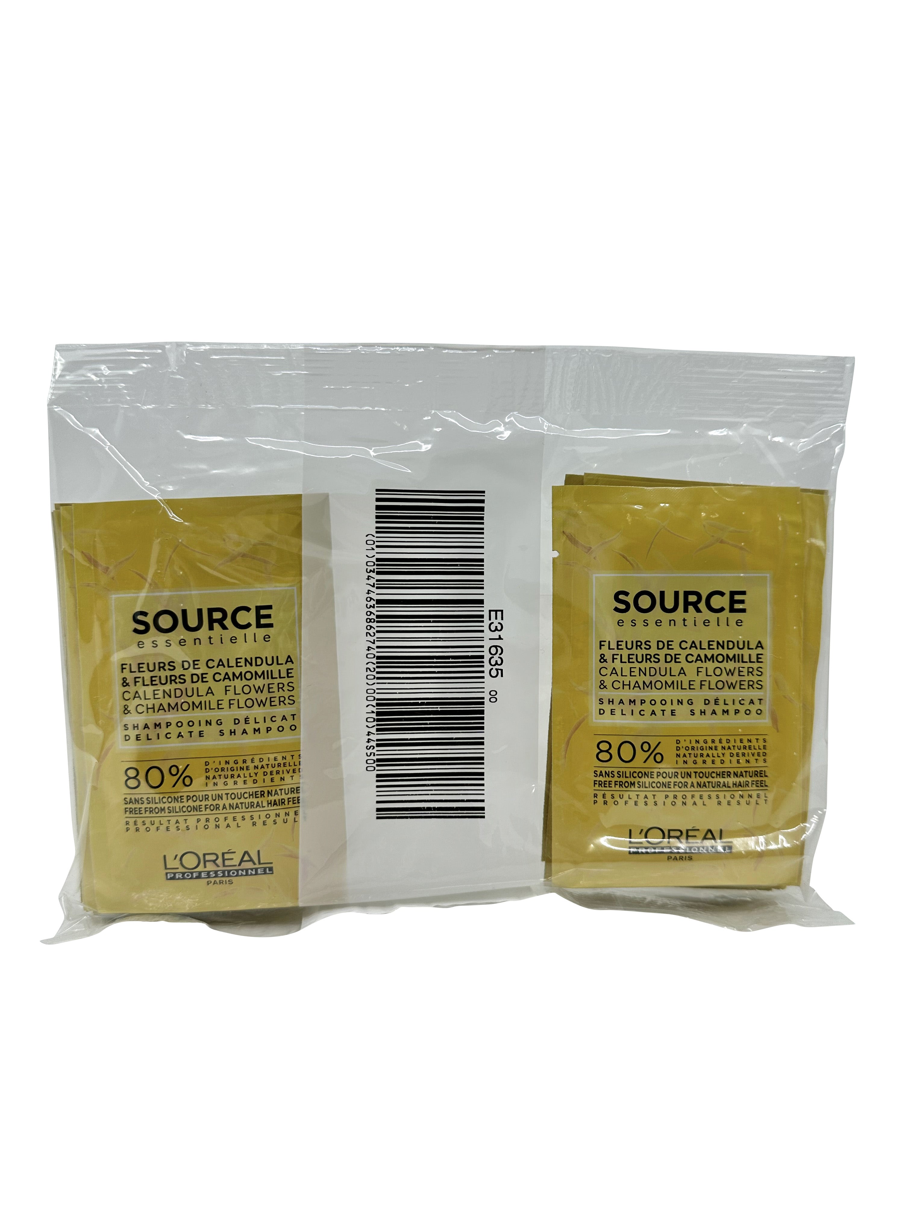 LOreal Source Fleurs Calendula & Chamomile Shampoo Travel Sachets 12 x 12 ML