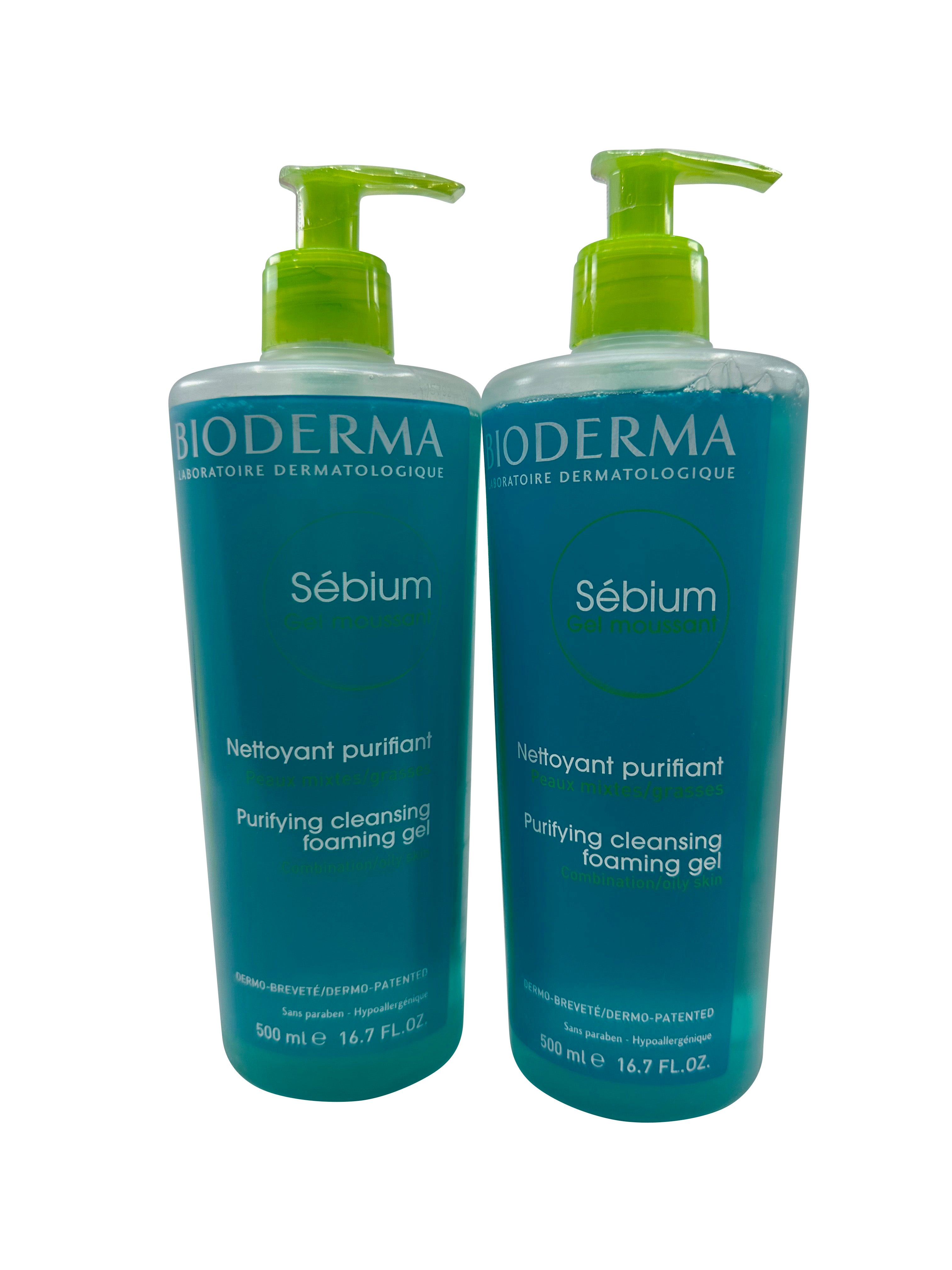 Bioderma Sebium Purifying Cleansing Foam Gel 16.7 OZ Set of 2