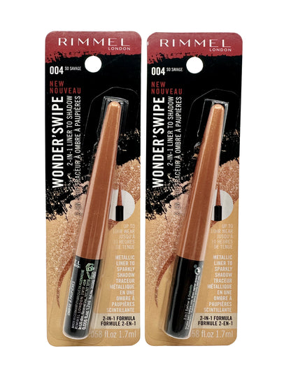 Rimmel Wonder Swipe 2 in 1 Liner to Shadow 004 So Savage 1.7 OZ DUO