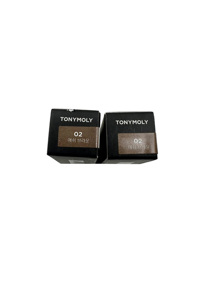 TonyMoly Perfect Touch Silky Touch Brow 02 Ash Brown Set of 2