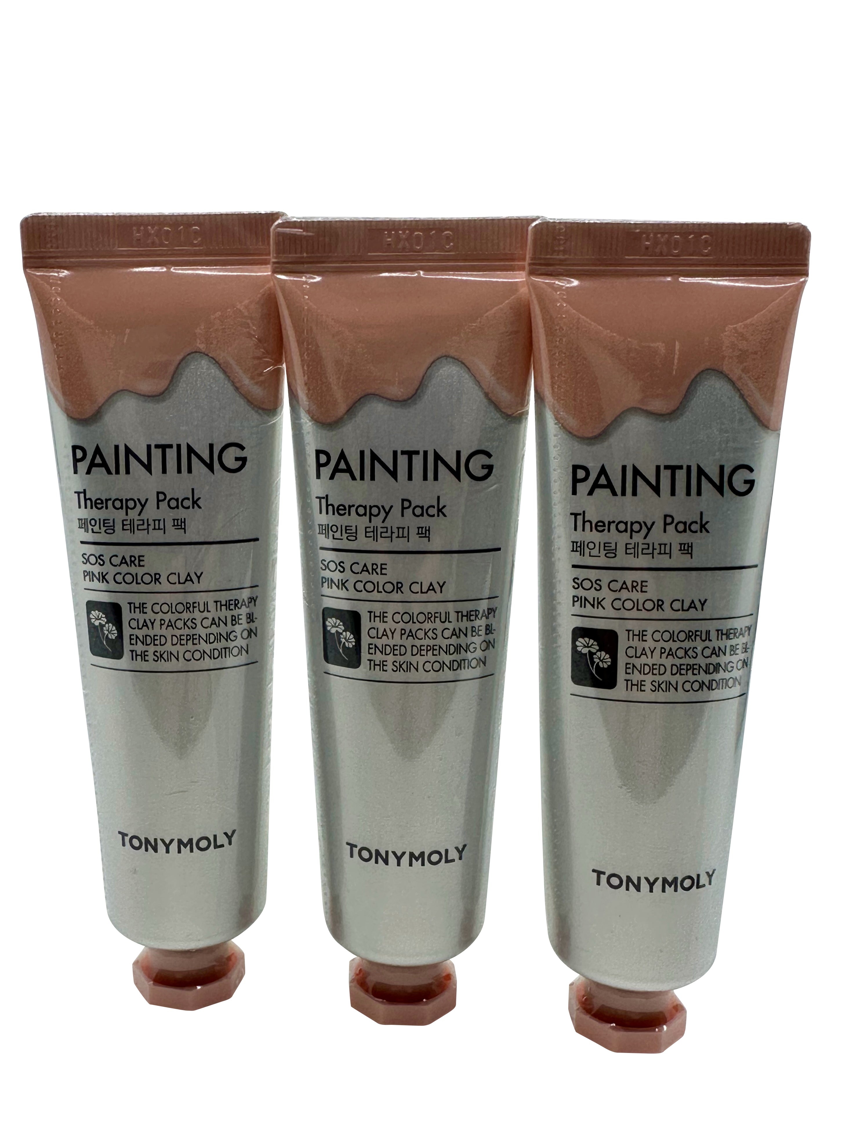 TonyMoly Painting Therapy Pack Pink Color Gel Clay SOS 1 OZ Set of 3