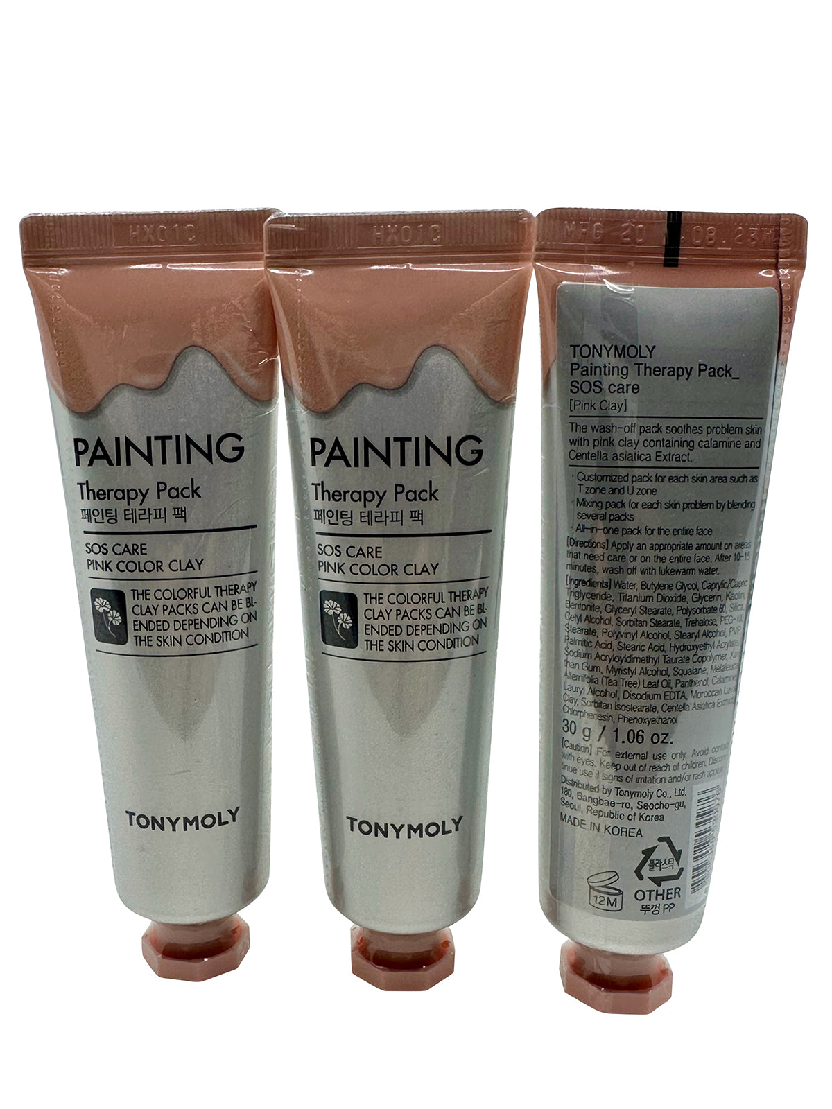 TonyMoly Painting Therapy Pack Pink Color Gel Clay SOS 1 OZ Set of 3