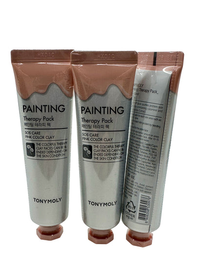 TonyMoly Painting Therapy Pack Pink Color Gel Clay SOS 1 OZ Set of 3