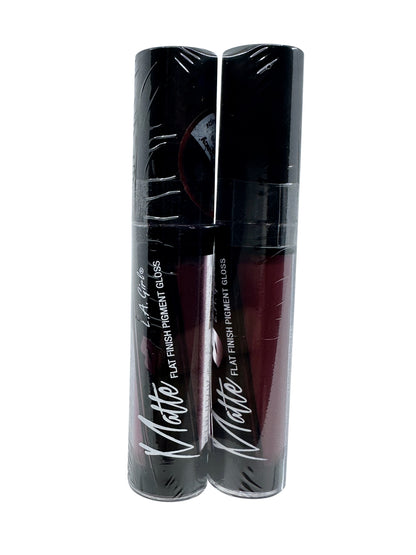 L.A. Girl Matte Flat Finish Pigment Gloss GLG844 Backstage 0.17 OZ Set of 2